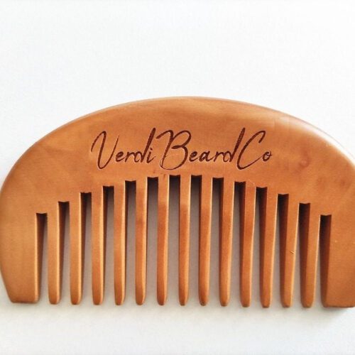 Natural Wide Tooth Peach Wood Beard Comb
