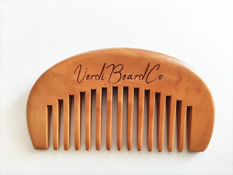 Natural Wide Tooth Peach Wood Beard Comb